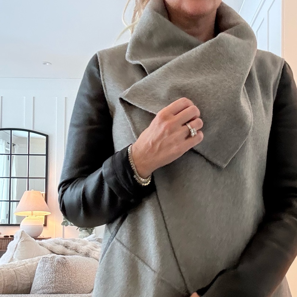 Mackage Gray and Black Trench Coat